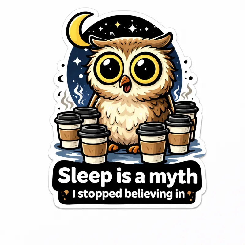 Cute Animal Dark Humor Quote Stickers