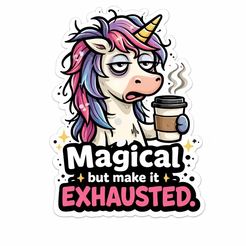 Cute Animal Dark Humor Quote Stickers