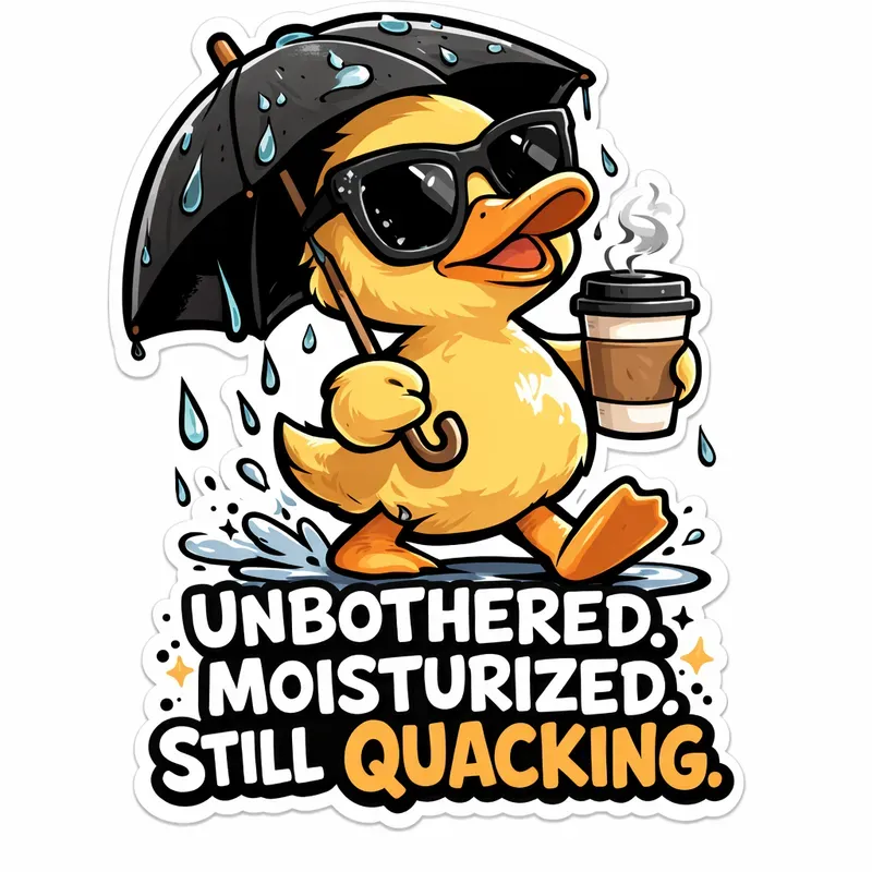 Cute Animal Dark Humor Quote Stickers