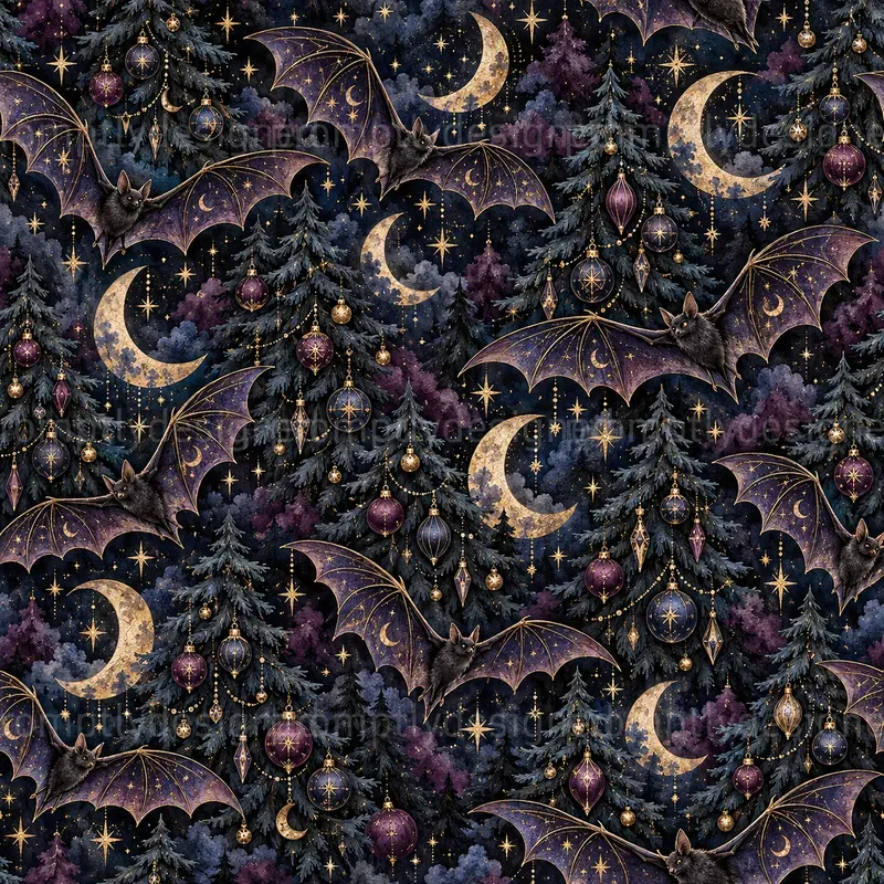 Gothic Christmas Seamless Backgrounds
