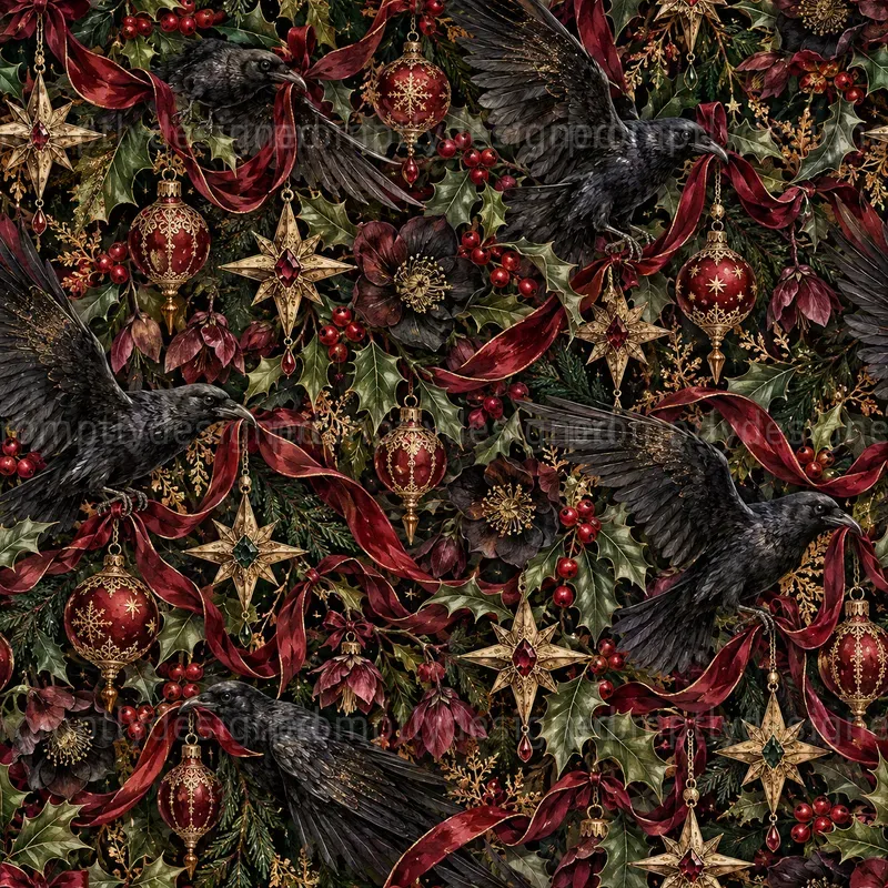 Gothic Christmas Seamless Backgrounds