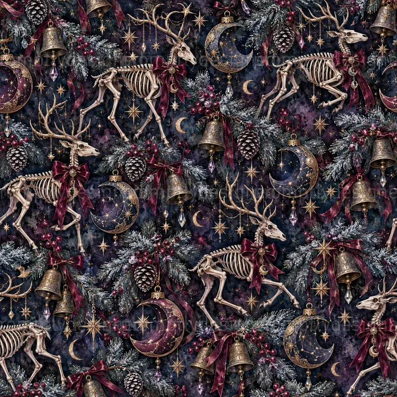 Gothic Christmas Seamless Backgrounds