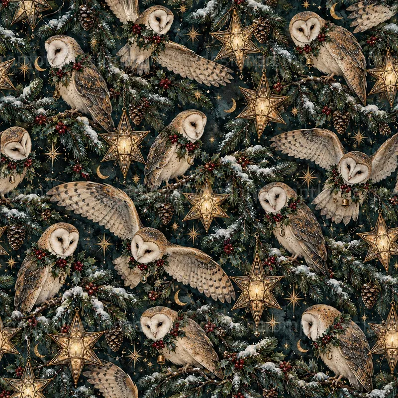 Gothic Christmas Seamless Backgrounds