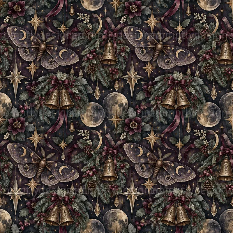 Gothic Christmas Seamless Backgrounds