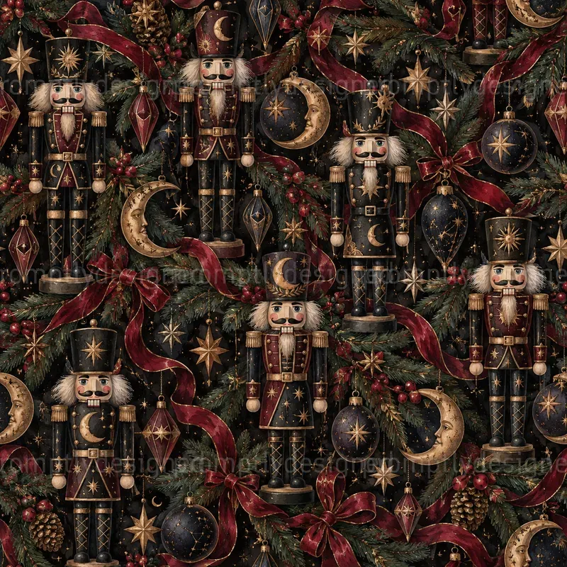 Gothic Christmas Seamless Backgrounds
