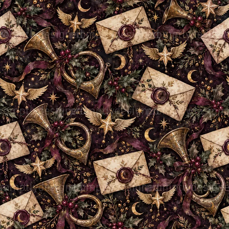 Gothic Christmas Seamless Backgrounds