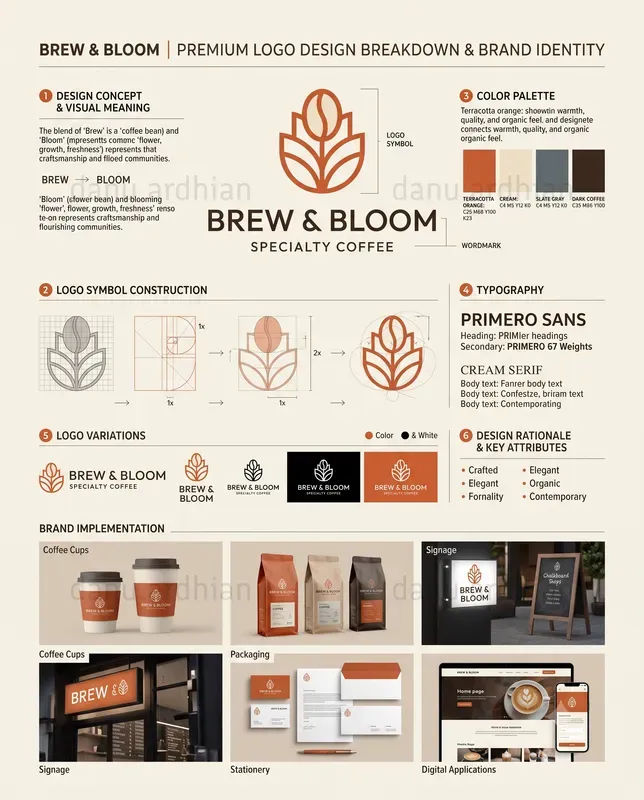 Logo Design Breakdown Infographic Posters
