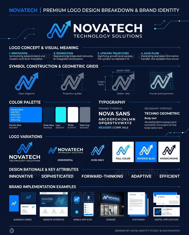 Logo Design Breakdown Infographic Posters