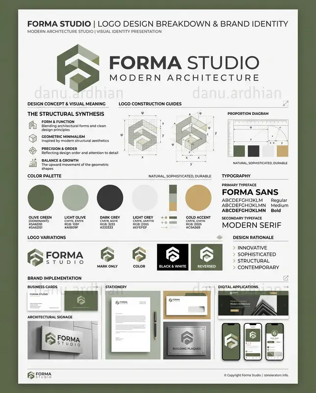 Logo Design Breakdown Infographic Posters