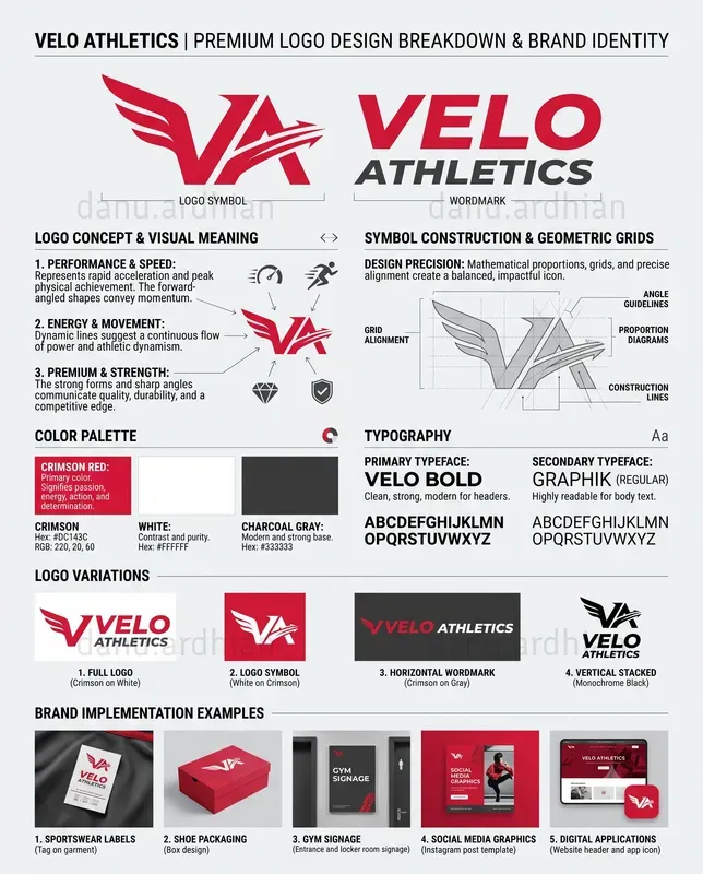 Logo Design Breakdown Infographic Posters