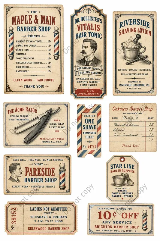 Vintage Barbershop Ephemera