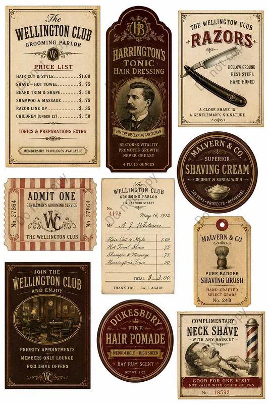 Vintage Barbershop Ephemera