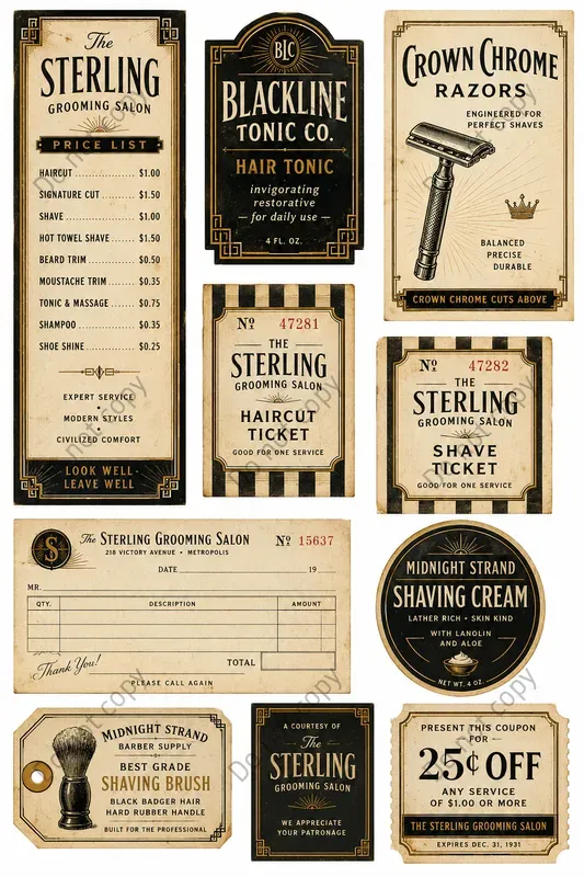 Vintage Barbershop Ephemera