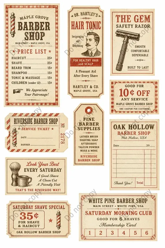Vintage Barbershop Ephemera
