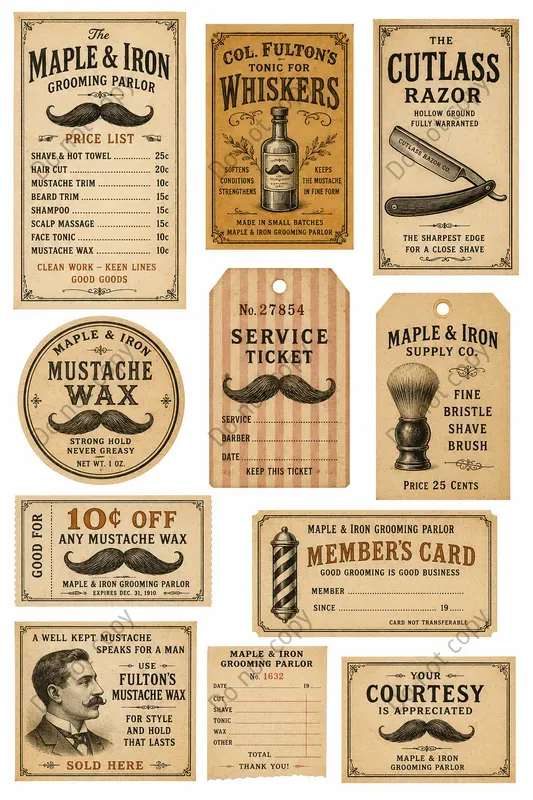 Vintage Barbershop Ephemera