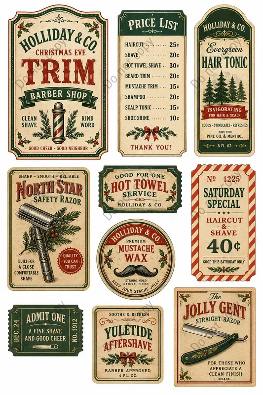 Vintage Barbershop Ephemera