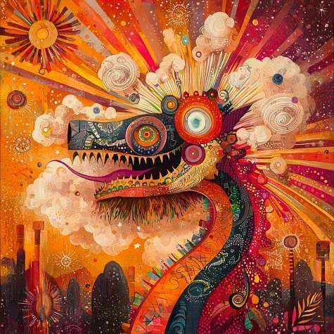 A Cosmic Folk Art Fusion