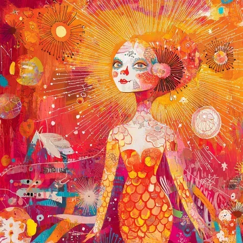 A Cosmic Folk Art Fusion