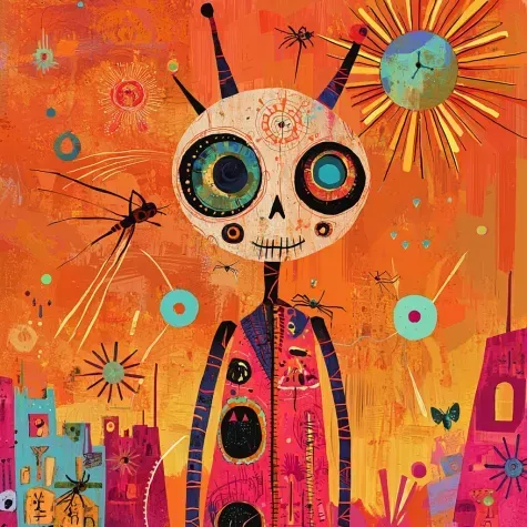 A Cosmic Folk Art Fusion