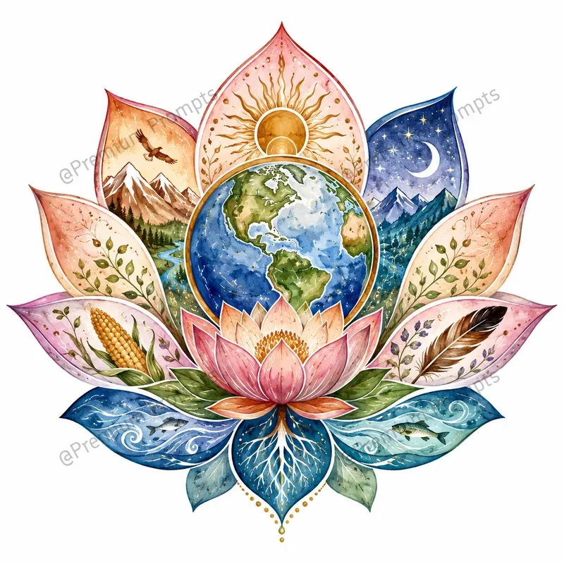 Indigenous Sacred Nature Cliparts