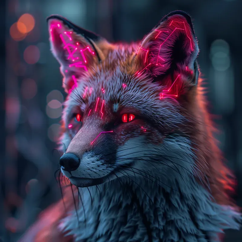 Neon Animal Portrait Series