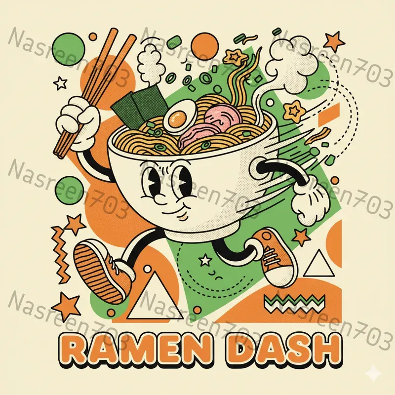 Retro Food Mascot Flyer Generators