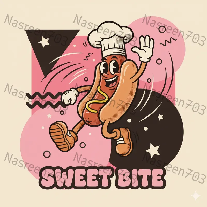 Retro Food Mascot Flyer Generators