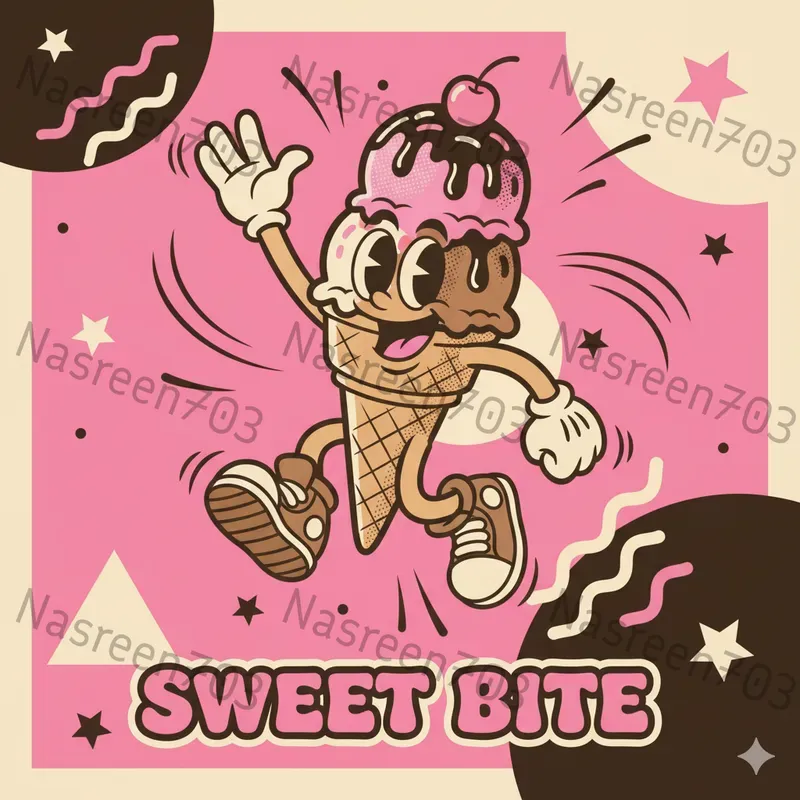 Retro Food Mascot Flyer Generators