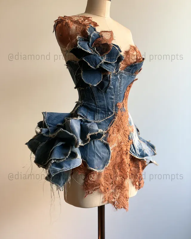 Denims Meet Delicate Laces