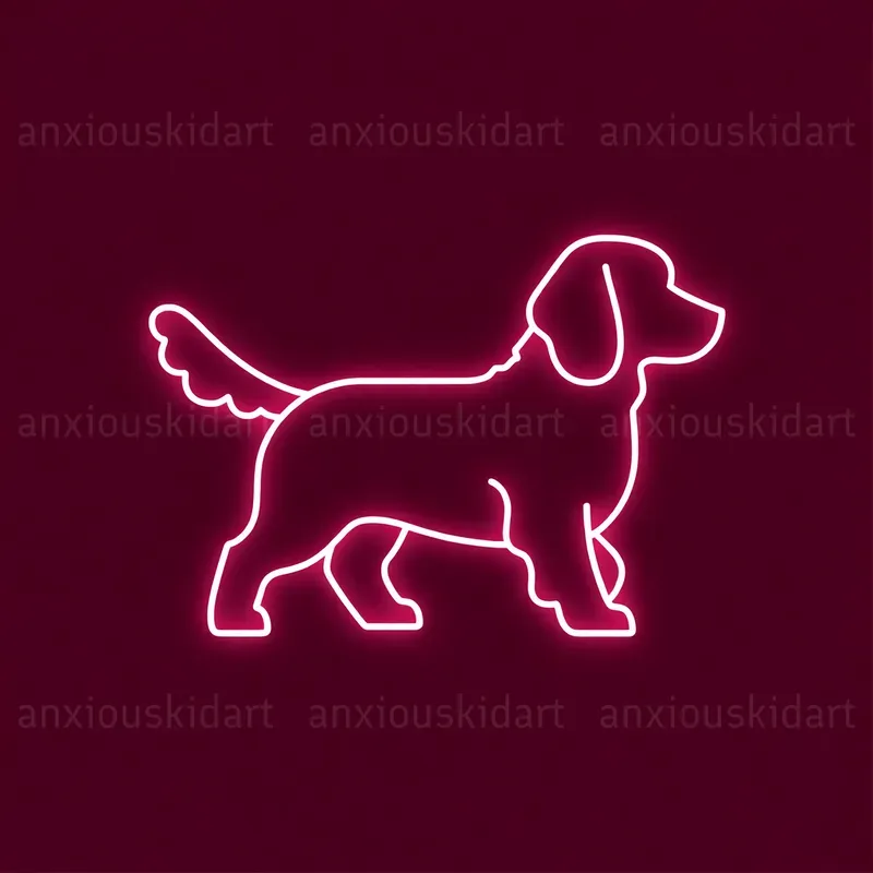 Neon Pictogram Silhouettes