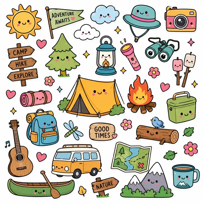 90s Retro Doodle Stickers Packs