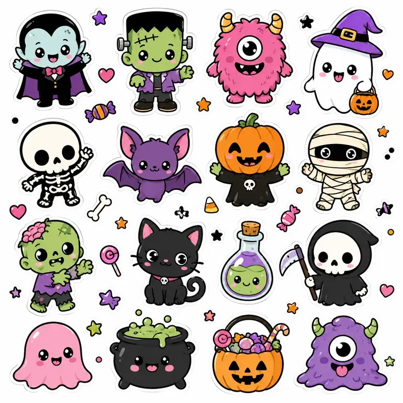 90s Retro Doodle Stickers Packs