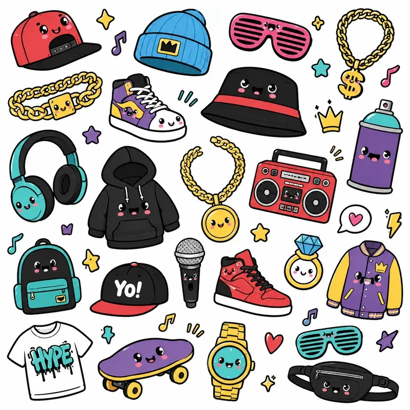 90s Retro Doodle Stickers Packs
