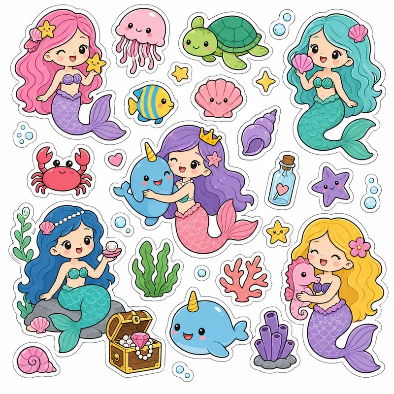 90s Retro Doodle Stickers Packs