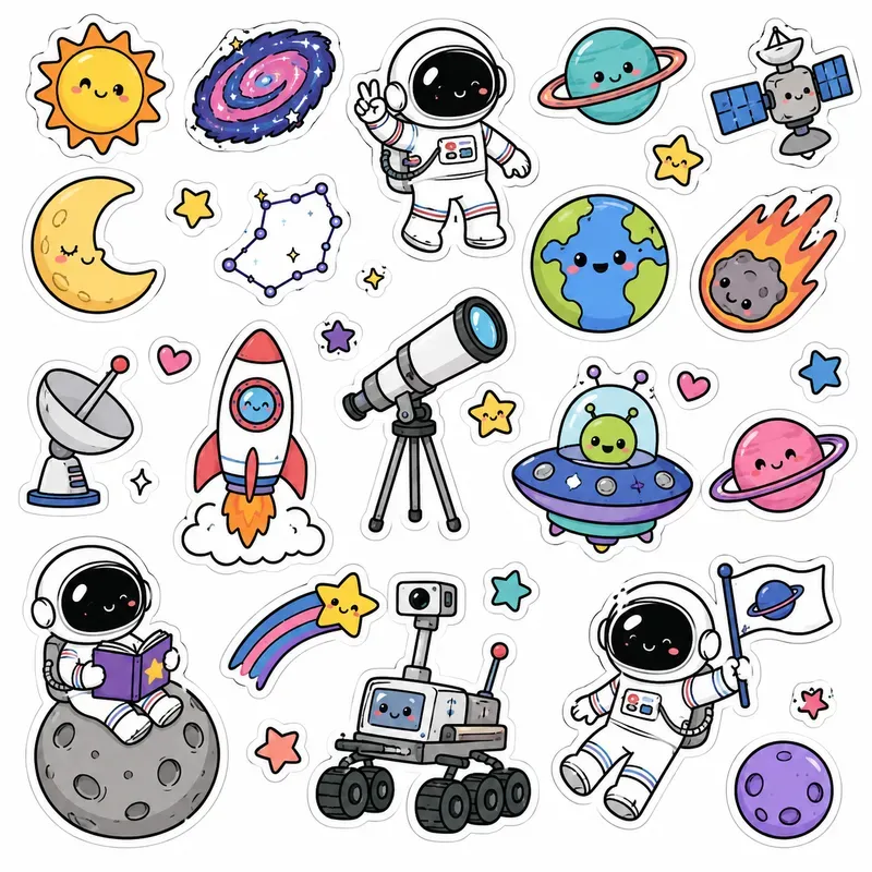 90s Retro Doodle Stickers Packs