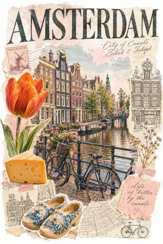 Soft Aesthetic City Collage Posters