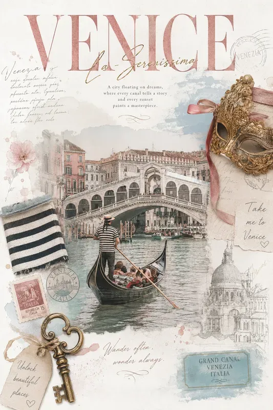Soft Aesthetic City Collage Posters