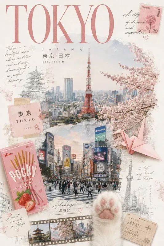 Soft Aesthetic City Collage Posters