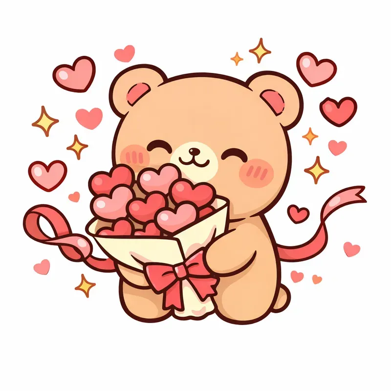 Cute Kawaii Valentine Doodles