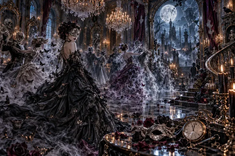 Cinematic Halloween Dark Fantasy Scenes
