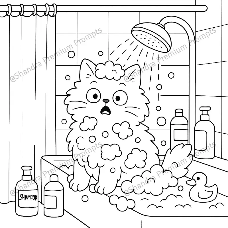 Cats Cozy Moments Coloring Book Pages