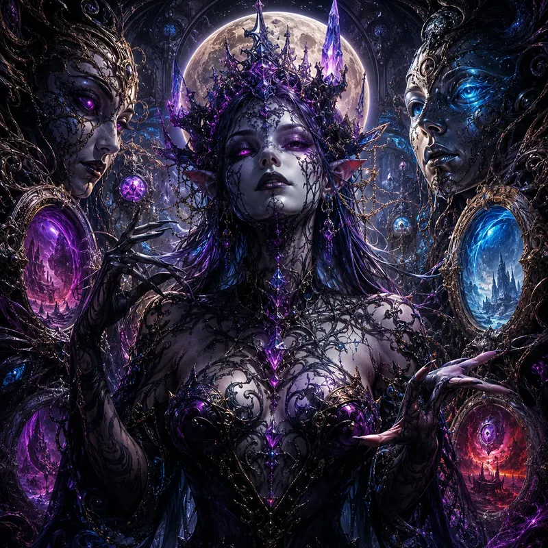 Dark Fantasy Neon Surrealisms