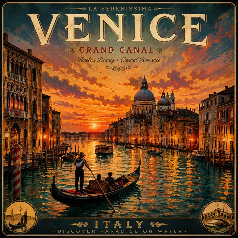 Vintage Cityscape Travel Posters