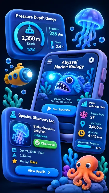 3D UI Mobile App Showcases