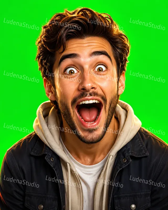 3D Clickbait Reaction Faces