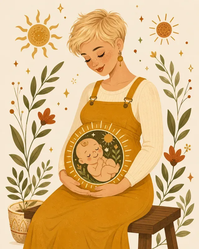 Diverse Cartoon Baby Bump Art