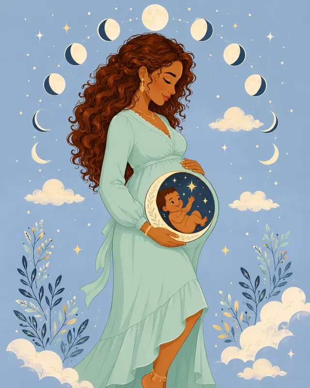 Diverse Cartoon Baby Bump Art