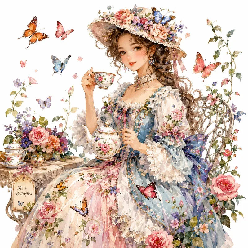 Vintage Watercolor Fashion Sets