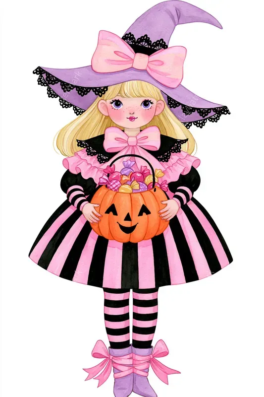 Bows After Midnight Halloween Cliparts