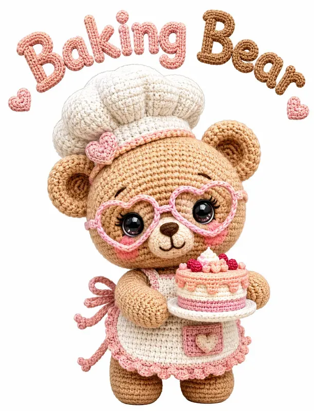 Kawaii Crochet Bear Character Generator